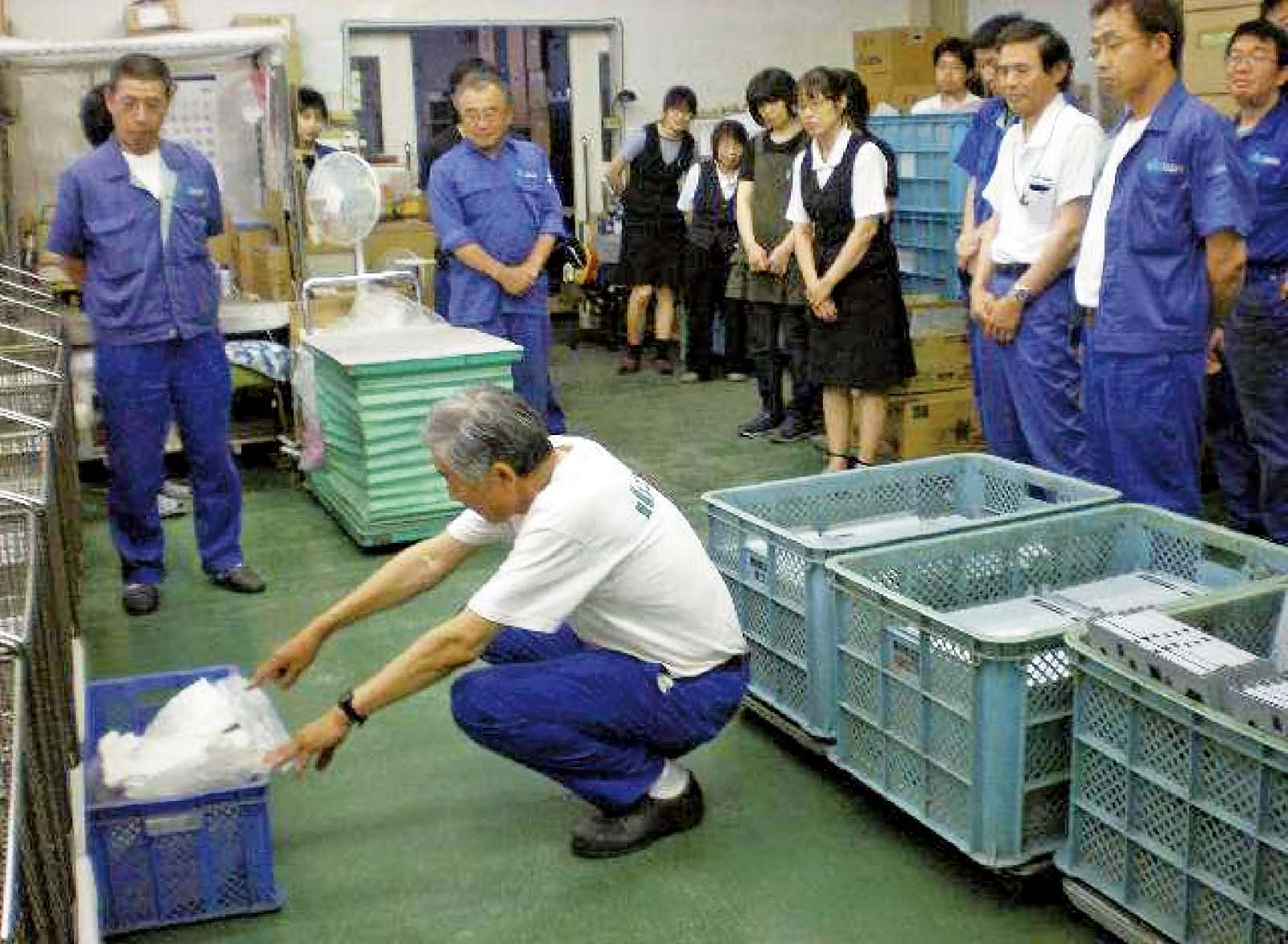 環境上の緊急事態の訓練風景